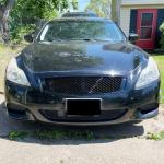 MCARCAR KITGloss Black Front Hood Grill Grille Cover Compatible with Infiniti G37 2008-2013 Coupe 2Door Replacement Conversion Front Kidney Grille