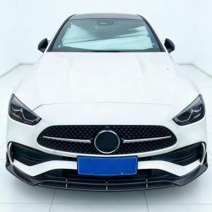 Mercedes Benz W206 C200 C300 Sedan 2022-2025 Front Bumper Lip Carbon Fiber
