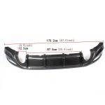 Volkswagen VW Golf 7 MK7 Base/GTI 2014-2016 Rear Bumper Diffuser Carbon Fiber