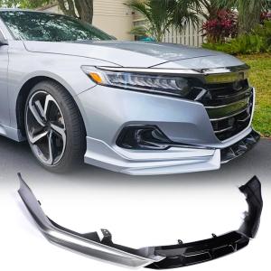Front Bumper Lip Splitter for Honda Accord 2021-2022 Silver | Front Lip Splitter Air Dam Bumper Protection Spoiler Splitter 3PCS