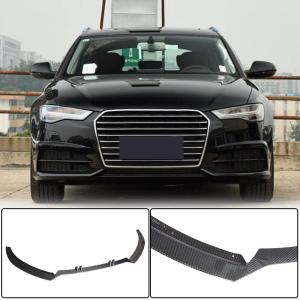 Audi S6 A6 C7 Sline Sedan Facelift 2016-2019 Front Bumper Lip Carbon Fiber