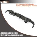 Matte Black Rear Diffuser for BMW 5 Series F10 2012-2016 520i 523i 528i 530i 535i 550i M Sport Sedan Fiberglass Rear Lower Bumper Lip Diffuser Spoiler Body Kit