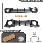Dry Carbon Fiber Rear Bumper Diffuser for Audi R8 V10 2-Door 2022-2024 | Coupe Convertible Lower Spoiler Bumper Guard Body Kit Lightweight Exhaust Diffuser Cover Aerodynamic Exterior Upgrade