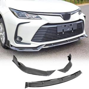 Carbon Look Front Bumper Lip Compatible with Toyota Corolla 4 Door Sedan 2019-2024 ABS Chin Spoiler Splitter Protector Factory Outlet
