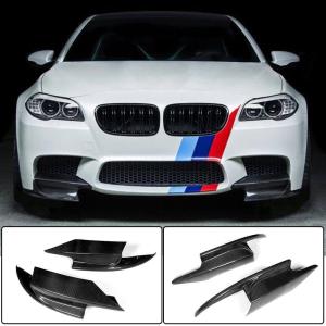 BMW 5 Series F10 M5 Sedan 2011-2016 Front Bumper Splitters Carbon Fiber
