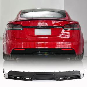 Tesla Model S 2021-2023 Rear Bumper Diffuser Carbon Fiber