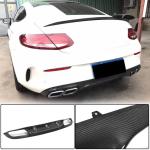 For Mercedes Benz (W205) C205 A205 C63 AMG Pre-facelift Carbon Fiber Rear Bumper Diffuser Lip