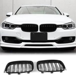 BMW 3 Series F30 F35 Sedan 4-Door 2012-2018 Front Grille Glossy Black ABS