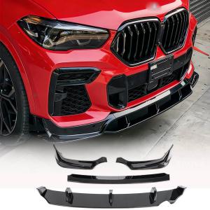 BMW X6 G06 M Sport Utility (2020-2024) Glossy Black ABS Front Bumper Lip– Direct Fit