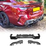 Real Carbon Fiber Rear Diffuser Lip for BMW 4 Series G22 Coupe 2021-2024 G23 Convertible M-Sport 2-Door Lower Bumper Lip Spoiler Body Kit