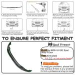 Carbon Fiber Front Lip Compatible with BMW X4 G02 M40i Sport Utility 4-Door 2019-2022 Front Bumper Lip Chin Spoiler Splitters Protector Body Kits Factory Outlet Air Dam
