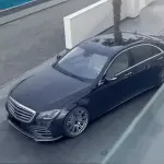 Mercedes Benz S Class W222 Sport Sedan 4-Door 2018-2022 Front Bumper Splitters Carbon Fiber