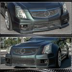 Cadillac CTS V Coupe Sedan 2009-2015 Front Bumper Splitters Carbon Fiber