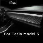 Tesla Model 3 2023 Dashboard Decorative Bright Strip Interior Dry Carbon Fiber