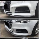 Audi S3 A3 8.5V Sline Sedan Facelift 2017-2020 Front Bumper Lip Carbon Fiber