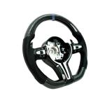 BMW Universal M5 M6 F10 F20 F22 F30 F32 F36 F06 F07 E70 Custom F8x M2 M3 M4 Car Steering Wheel Full Set Carbon Fiber (Paddles+Buttons+Carbon fiber Trim Cover+Flat Bottom)