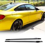 Gloss Black Universal Door Side Skirts fits for BMW F06 F12 F13 M6 F80 F82 M3 M4 2013-2019 FRP Side Apron Lip Body Kits (Length 84.64inches)