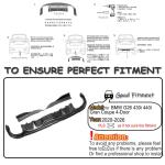 Carbon Fiber Rear Diffuser Compatible with BMW 4 Series G26 430i 440i 2020-2026 Gran Coupe Lower Rear Bumper Diffuser Lip Spoiler Body Kit Quad Muffler Twin Outlet