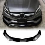 Mercedes Benz A Class W176 A200 A260 A45 AMG 2013-2018 Front Bumpers Lip 3pcs/set Glossy Black ABS