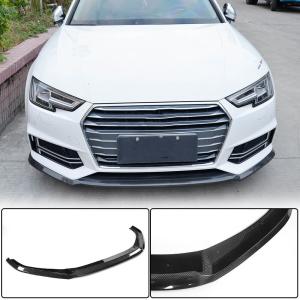 Audi S4 A4 Sline B9 Sedan 2017-2020 Front Bumper Lip Carbon Fiber