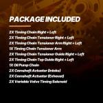 Timing Chain Kit with VVT Gears Fit for Hyundai Azera Santa Fe Palisade Genesis G70/G80/G90 for Kia Cadenza K900 Sedona Sorento 2012-2022 3.3L 3.8L