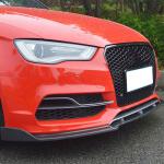 Audi S3 A3 Sline 8V Pre-facelit 2014-2016 Front Bumper Lip Carbon Fiber