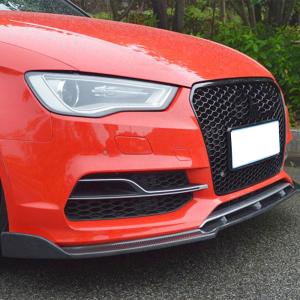Audi S3 A3 Sline 8V Pre-facelit 2014-2016 Front Bumper Lip Carbon Fiber