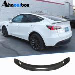 For Tesla Model Y Carbon Fiber Rear Trunk Spoiler Boot Wing Lip Car Spoiler