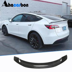 For Tesla Model Y Carbon Fiber Rear Trunk Spoiler Boot Wing Lip Car Spoiler