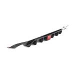 Infiniti Q50 2018-2023 Rear Bumper Diffuser With LED Brake Light Glossy Black ABS