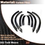 Carbon Fiber Side Wheel Arch Flares Compatible with Mercedes-Benz GLE63 AMG 4Matic+ Coupe Sport Utility 4-Door 2020-2024 Car Fender Flares Arches Wheel Eyelid Eyebrow FA(8PCS)