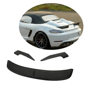 Porsche 718 Boxster Convertible 2016-2021 Rear Spoiler Matte Carbon Fiber