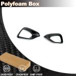 Carbon Fiber Front Bumper Air Vent Cover Fins fits for Mercedes Benz C217 S63 AMG 2018-2023 Fog Lamp Grill Cover Protector Bumper Protection Direct Fit Installation