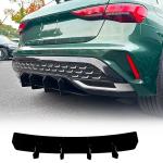 Gloss Black Rear Bumper Diffuser Lip Shark Fin for Audi A3 8Y Sline 2024+ | ABS Lower Bumper Lip Spoiler Body Kit Factory Outlet