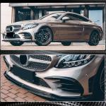 Mercedes Benz W205 C205 A205 C43 AMG Facelift 2019-2021 Front Bumper Lip Carbon Fiber