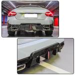 Gloss Black Rear Bumper Diffuser Compatible with BMW 2 Series G42 M Sport 2021-2023 ABS Lower Bumper Lip Spoiler Body Kit Factory Outlet with Exhaust Pipe