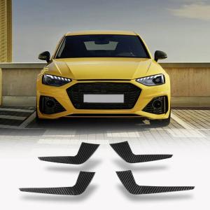 Audi RS4 Sedan 2021-2024 Front Bumper Splitters Dry Carbon Fiber