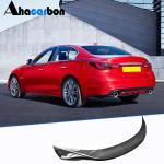 For INFINITI Q50 2014-2024 Carbon Fiber Rear Trunk Spoiler Wing Lip Car Rear Spoiler