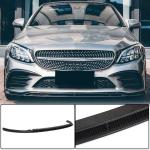 Mercedes Benz W205 C205 A205 C43 AMG Facelift 2019-2021 Front Bumper Lip Carbon Fiber