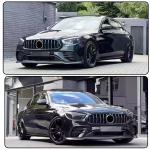 Front Bumper Lip Splitter Spoiler Compatible with Mercedes Benz E-Class W213 Sport 4-Door 2021-2024 Real Carbon Fiber Air Chin Body Kit Exterior Accessories