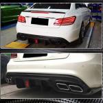 Mercedes Benz (W207) C207 A207 Sport Facelift 2014-2016 Rear Bumper Diffuser Carbon Fiber