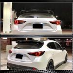 Mazda 3 / Axela Hatchback Low-Profile Rear Roof Spoiler Carbon Fiber/FRP 2014–2017
