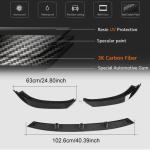 Audi A3 8V.5 Base Sedan Facelift 2017-2020 Carbon Fiber Front Bumper Lip Carbon Fiber