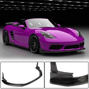 Porsche 718 (982) Boxster Cayman 2016-2019 Front Bumper Lip Carbon Fiber