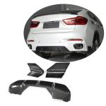 BMW X6 F16 M Sport 2015-2019 Rear Bumper Diffuser With Splitters Carbon Fiber