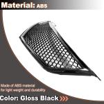 Gloss Black Front Bumper Hood Grille Compatible with Honda Accord Acura TSX 2006-2018 Front Kidney Grille