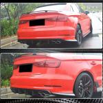 Audi S3 A3 Sline 8V Sedan Pre-facelift 2014-2016 Rear Bumper Diffuser Carbon Fiber