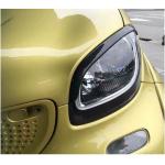 For Mercedes Benz Smart Fortwo 16-19 Carbon Fiber Headlight Eyebrows Lamp Eyelids