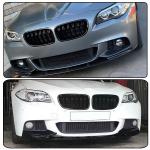 Carbon Pattern Front Lip for BMW 5 Series F10 M Sport 2011-2016 Front Bumper Lip ABS Auto Chin Spoiler Splitter Protector