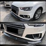 Audi S4 A4 B9 Sline Sedan 2019 Front Bumper Lip Carbon Fiber